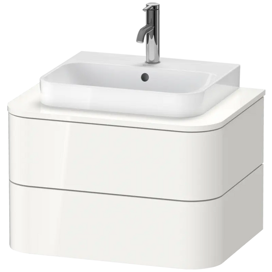 Duravit Happy D.2 26" x 16" x 19" White High Gloss Two Drawer Wall-Mount Vanity Unit (HP496002222)