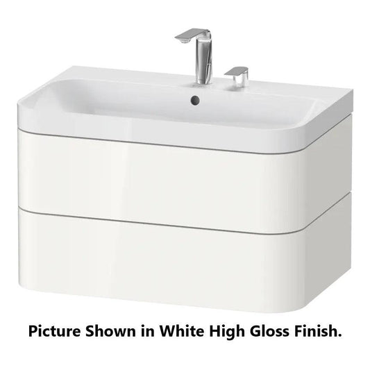 Duravit Happy D.2 31" x 19" x 19" Light Blue Two Drawer C-Shaped Wall-Mount Vanity Kit (HP4347E9797)