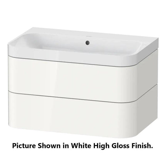 Duravit Happy D.2 31" x 19" x 19" Light Blue Two Drawer C-Shaped Wall-Mount Vanity Kit (HP4347N9797)