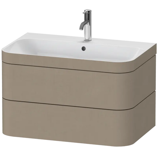 Duravit Happy D.2 31" x 19" x 19" Linen Two Drawer C-Bonded Wall-Mount Vanity Kit (HP4637O7575)