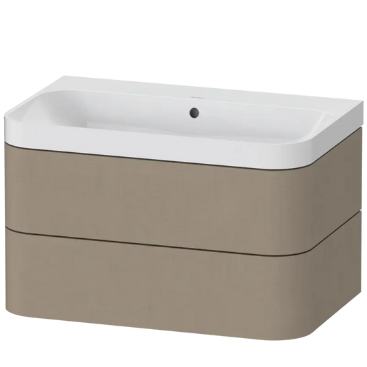 Duravit Happy D.2 31" x 19" x 19" Linen Two Drawer C-Shaped Wall-Mount Vanity Kit (HP4347N7575)