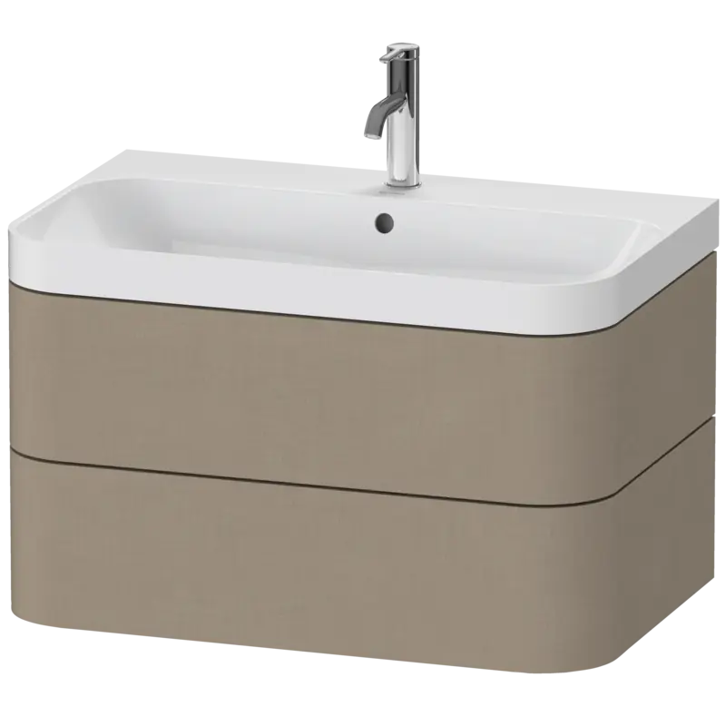 Duravit Happy D.2 31" x 19" x 19" Linen Two Drawer C-Shaped Wall-Mount Vanity Kit (HP4347O7575)