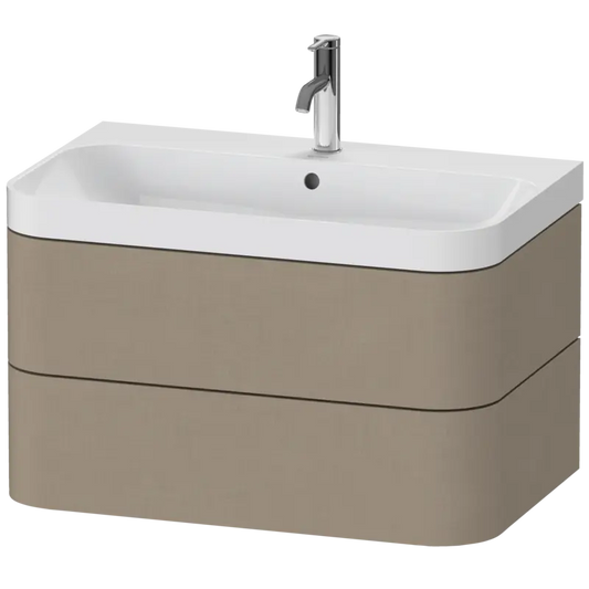 Duravit Happy D.2 31" x 19" x 19" Linen Two Drawer C-Shaped Wall-Mount Vanity Kit (HP4347O7575)