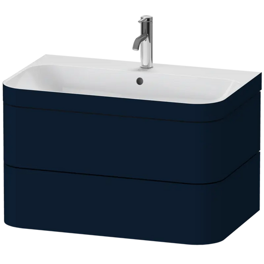 Duravit Happy D.2 31" x 19" x 19" Midnight Blue Two Drawer C-Bonded Wall-Mount Vanity Kit (HP4637O9898)