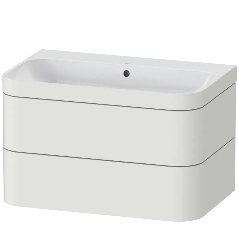 Duravit Happy D.2 31" x 19" x 19" Nordic White Two Drawer C-Bonded Wall-Mount Vanity Kit (HP4637N3939)