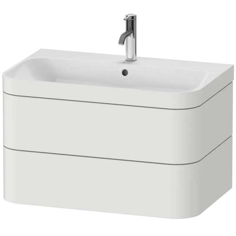 Duravit Happy D.2 31" x 19" x 19" Nordic White Two Drawer C-Bonded Wall-Mount Vanity Kit (HP4637O3939)