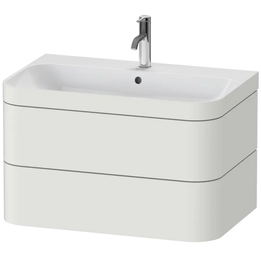 Duravit Happy D.2 31" x 19" x 19" Nordic White Two Drawer C-Bonded Wall-Mount Vanity Kit (HP4637O3939)