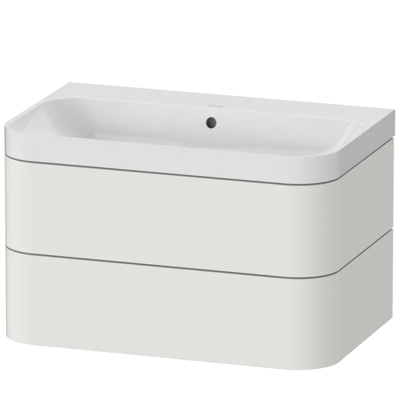 Duravit Happy D.2 31" x 19" x 19" Nordic White Two Drawer C-Shaped Wall-Mount Vanity Kit (HP4347N3939)