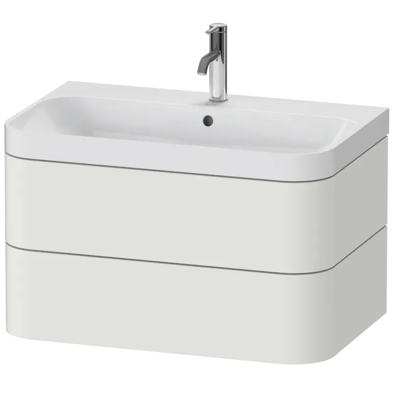 Duravit Happy D.2 31" x 19" x 19" Nordic White Two Drawer C-Shaped Wall-Mount Vanity Kit (HP4347O3939)