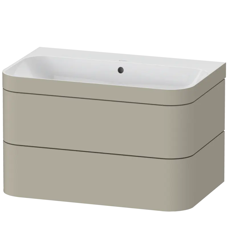 Duravit Happy D.2 31" x 19" x 19" Taupe Two Drawer C-Bonded Wall-Mount Vanity Kit (HP4637N6060)