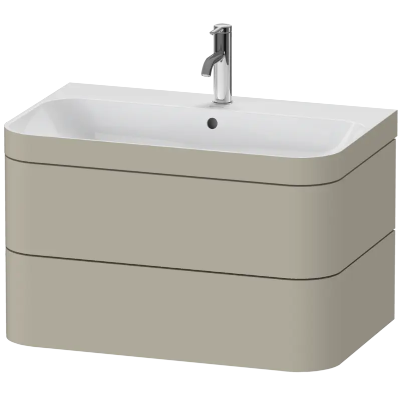 Duravit Happy D.2 31" x 19" x 19" Taupe Two Drawer C-Bonded Wall-Mount Vanity Kit (HP4637O6060)