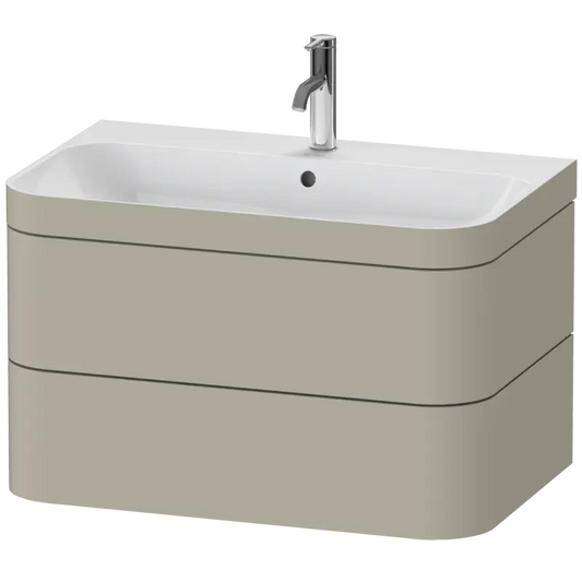 Duravit Happy D.2 31" x 19" x 19" Taupe Two Drawer C-Bonded Wall-Mount Vanity Kit (HP4637O6060)