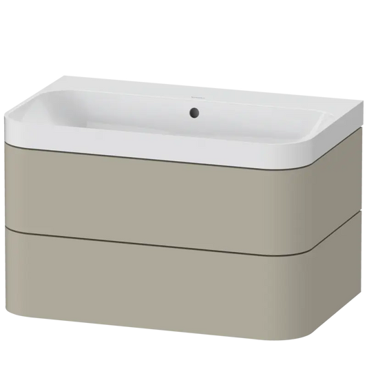 Duravit Happy D.2 31" x 19" x 19" Taupe Two Drawer C-Shaped Wall-Mount Vanity Kit (HP4347N6060)