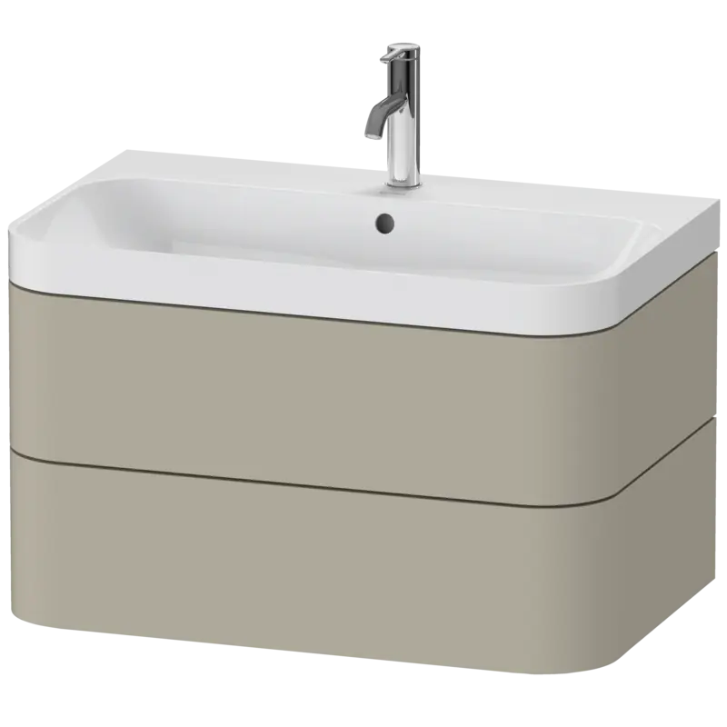 Duravit Happy D.2 31" x 19" x 19" Taupe Two Drawer C-Shaped Wall-Mount Vanity Kit (HP4347O6060)