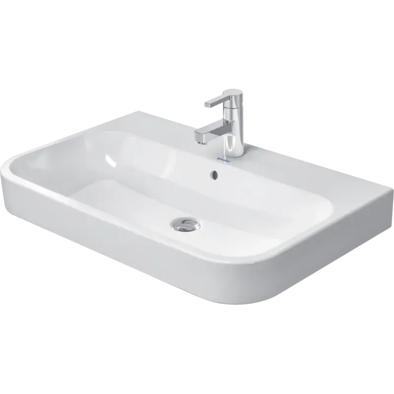 Duravit Happy D.2 32" x 20" x 7" White Vanity Sink With WonderGliss (23188000001)