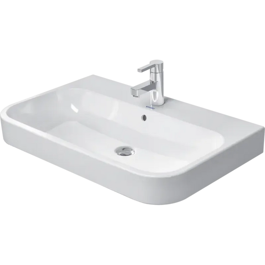 Duravit Happy D.2 32" x 20" x 7" White Vanity Sink With WonderGliss (23188000001)