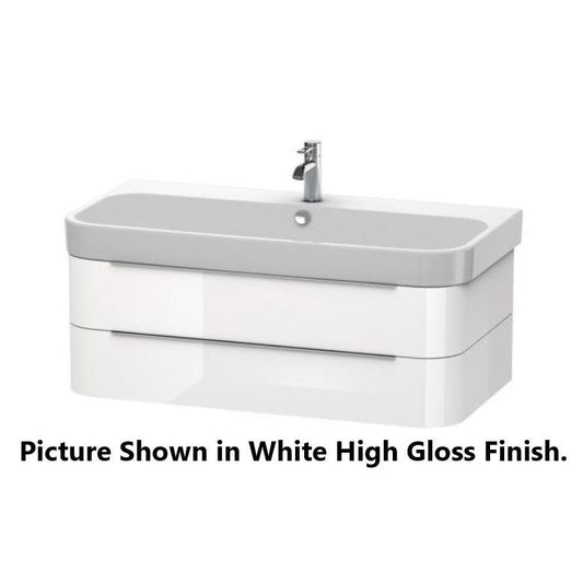 Duravit Happy D.2 38" x 15" x 19" Dark Brushed Oak Two Drawer Wall-Mount Vanity Unit (H2636607272)