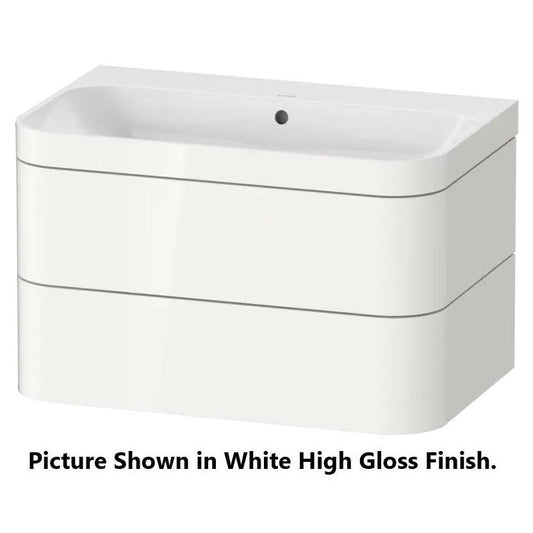 Duravit Happy D.2 38" x 19" x 19" Light Blue Two Drawer C-Bonded Wall-Mount Vanity Kit (HP4638N9797)