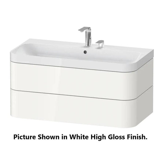 Duravit Happy D.2 38" x 19" x 19" Light Blue Two Drawer C-Shaped Wall-Mount Vanity Kit (HP4348E9797)