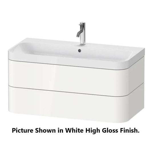 Duravit Happy D.2 38" x 19" x 19" Light Blue Two Drawer C-Shaped Wall-Mount Vanity Kit (HP4348O9797)