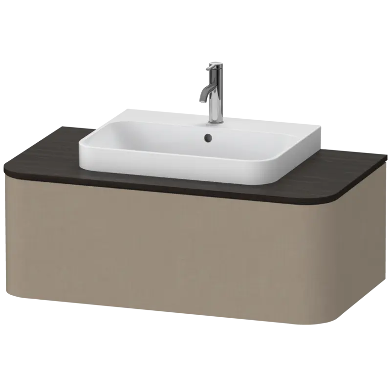 Duravit Happy D.2 39" x 14" x 22" Linen One Drawer Wall-Mount Vanity Unit (HP494107575)