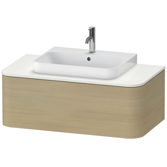 Duravit Happy D.2 39" x 14" x 22" Mediterranean Oak One Drawer Wall-Mount Vanity Unit (HP494107171)