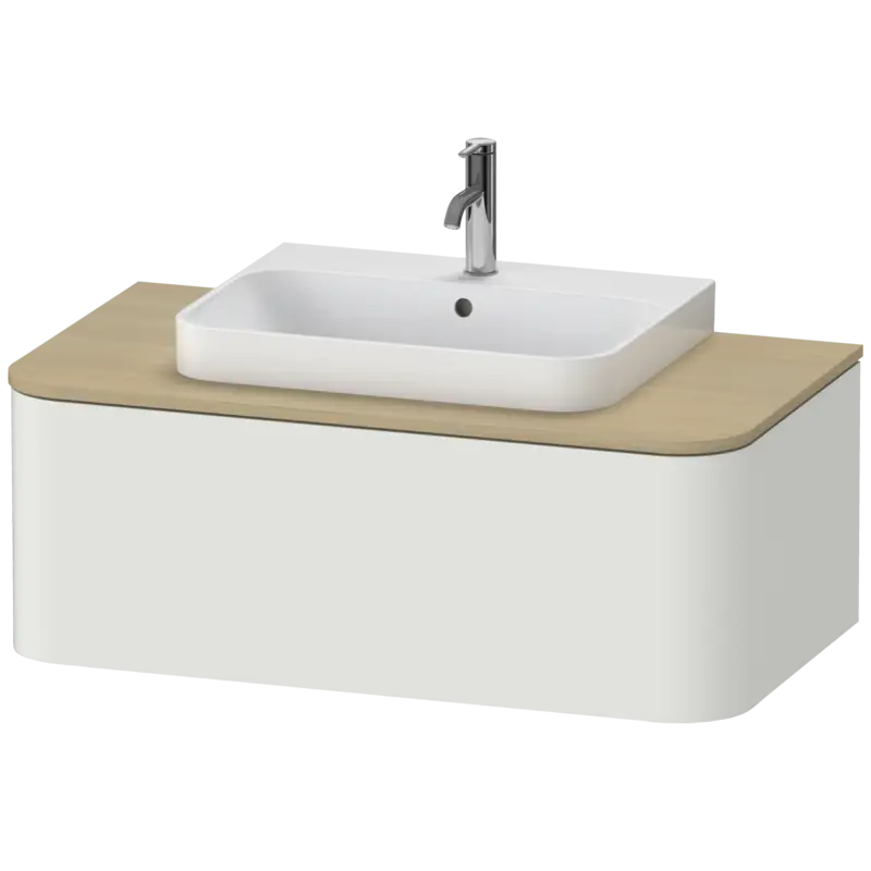 Duravit Happy D.2 39" x 14" x 22" Nordic White One Drawer Wall-Mount Vanity Unit (HP494103939)