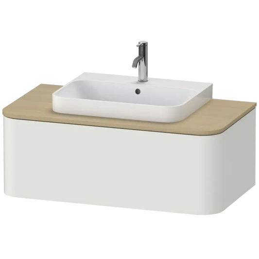 Duravit Happy D.2 39" x 14" x 22" Nordic White One Drawer Wall-Mount Vanity Unit (HP494103939)
