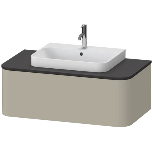 Duravit Happy D.2 39" x 14" x 22" Taupe One Drawer Wall-Mount Vanity Unit (HP494106060)