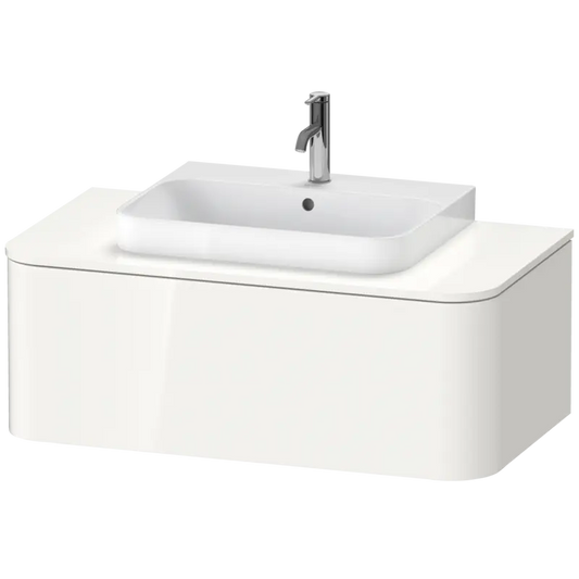 Duravit Happy D.2 39" x 14" x 22" White High Gloss One Drawer Wall-Mount Vanity Unit (HP494102222)