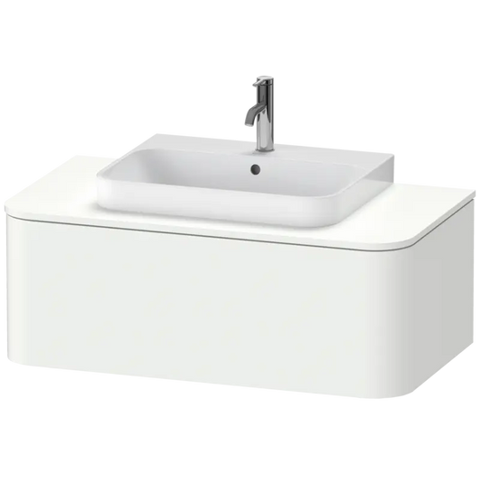 Duravit Happy D.2 39" x 14" x 22" White Satin Matt One Drawer Wall-Mount Vanity Unit (HP494103636)