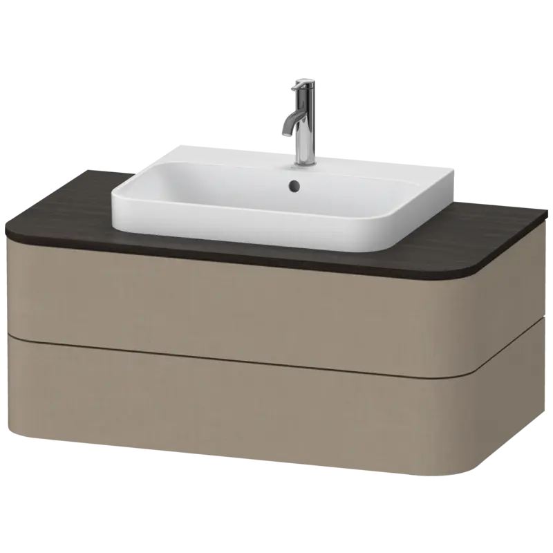 Duravit Happy D.2 39" x 16" x 22" Linen Two Drawer Wall-Mount Vanity Unit (HP497107575)