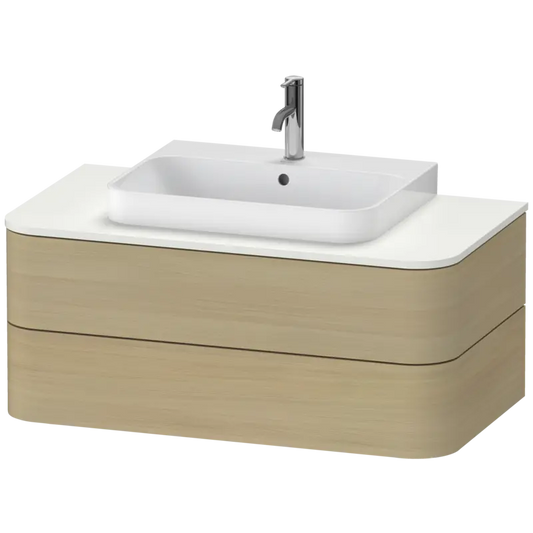 Duravit Happy D.2 39" x 16" x 22" Mediterranean Oak Two Drawer Wall-Mount Vanity Unit (HP497107171)