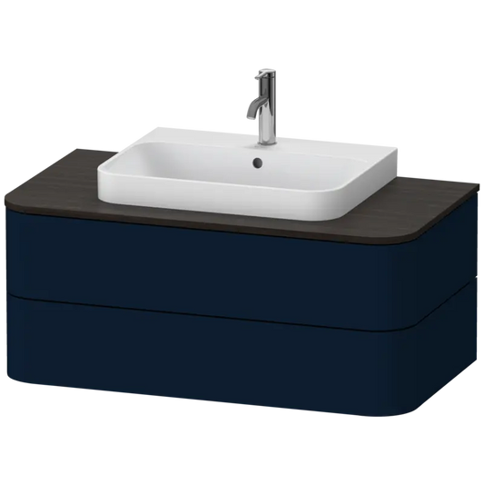 Duravit Happy D.2 39" x 16" x 22" Midnight Blue Two Drawer Wall-Mount Vanity Unit (HP497109898)