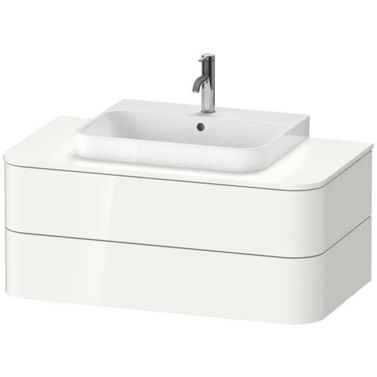 Duravit Happy D.2 39" x 16" x 22" White High Gloss Two Drawer Wall-Mount Vanity Unit (HP496102222)