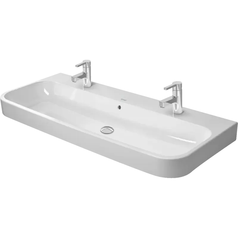 Duravit Happy D.2 47" x 20" x 7" White Vanity Sink With WonderGliss (23181200241)