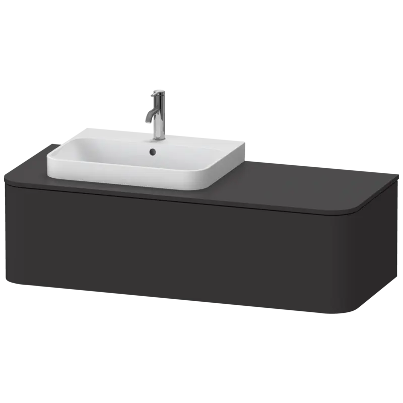 Duravit Happy D.2 51" x 14" x 22" Graphite One Drawer Wall-Mount Vanity Unit (HP4942L8080)