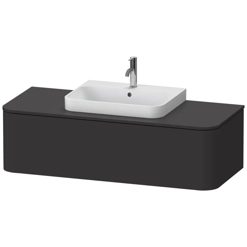 Duravit Happy D.2 51" x 14" x 22" Graphite One Drawer Wall-Mount Vanity Unit (HP4942M8080)