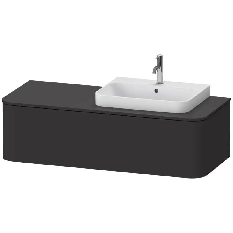 Duravit Happy D.2 51" x 14" x 22" Graphite One Drawer Wall-Mount Vanity Unit (HP4942R8080)