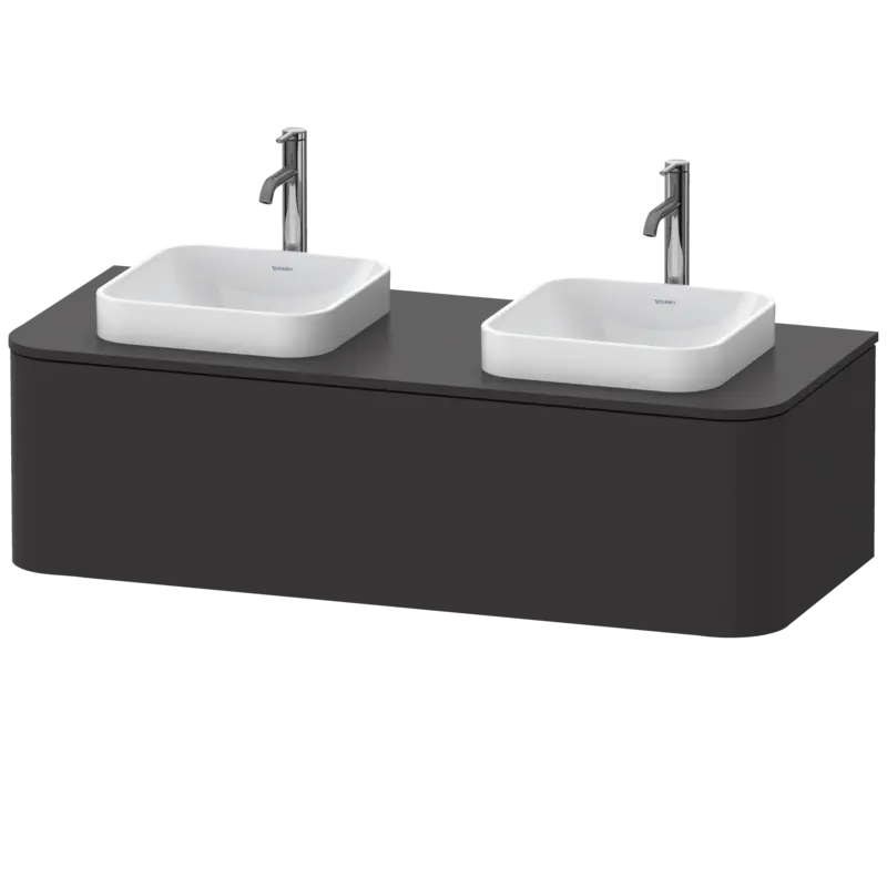 Duravit Happy D.2 51" x 14" x 22" Graphite One Drawer Wall-Mount Vanity Unit (HP4943B8080)