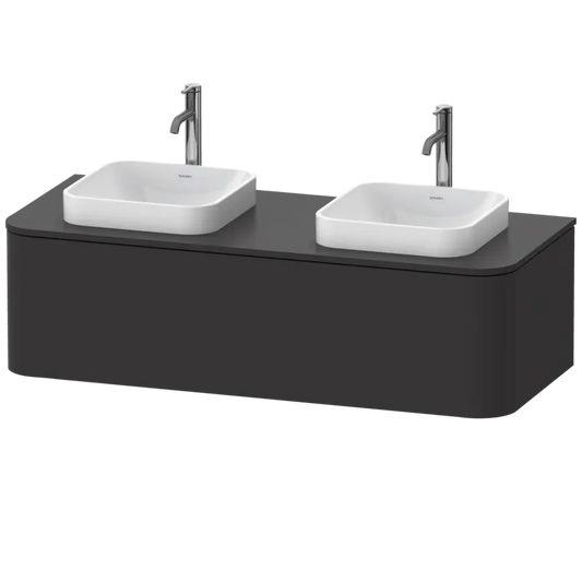 Duravit Happy D.2 51" x 14" x 22" Graphite One Drawer Wall-Mount Vanity Unit (HP4943B8080)