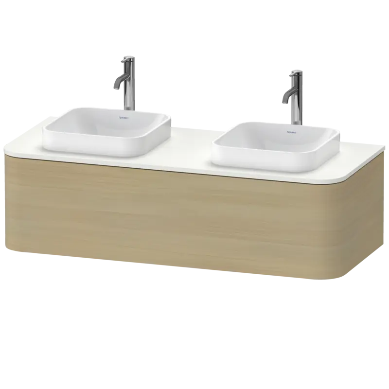 Duravit Happy D.2 51" x 14" x 22" Mediterranean Oak One Drawer Wall-Mount Vanity Unit (HP4943B7171)