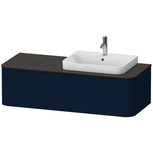 Duravit Happy D.2 51" x 14" x 22" Midnight Blue One Drawer Wall-Mount Vanity Unit (HP4942R9898)