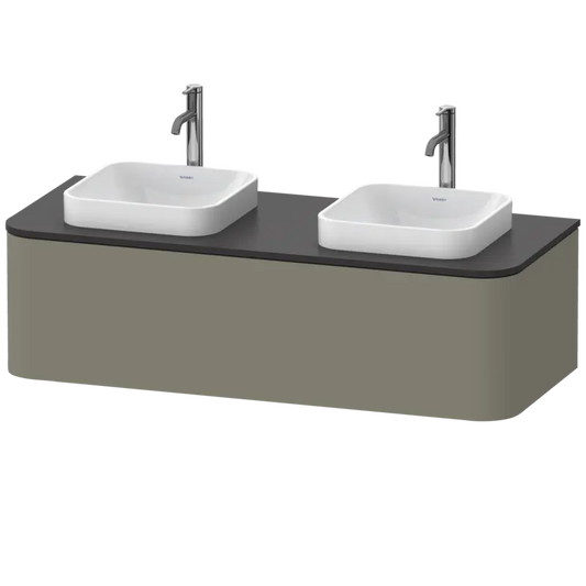 Duravit Happy D.2 51" x 14" x 22" Stone Gray One Drawer Wall-Mount Vanity Unit (HP4943B9292)