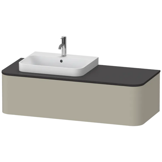 Duravit Happy D.2 51" x 14" x 22" Taupe One Drawer Wall-Mount Vanity Unit (HP4942L6060)