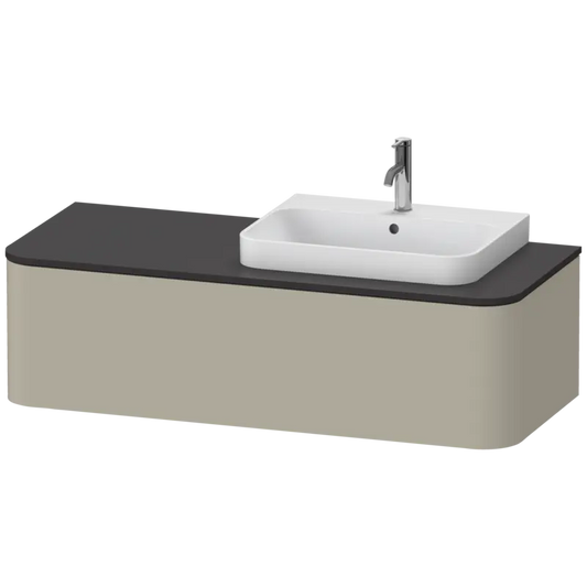 Duravit Happy D.2 51" x 14" x 22" Taupe One Drawer Wall-Mount Vanity Unit (HP4942R6060)