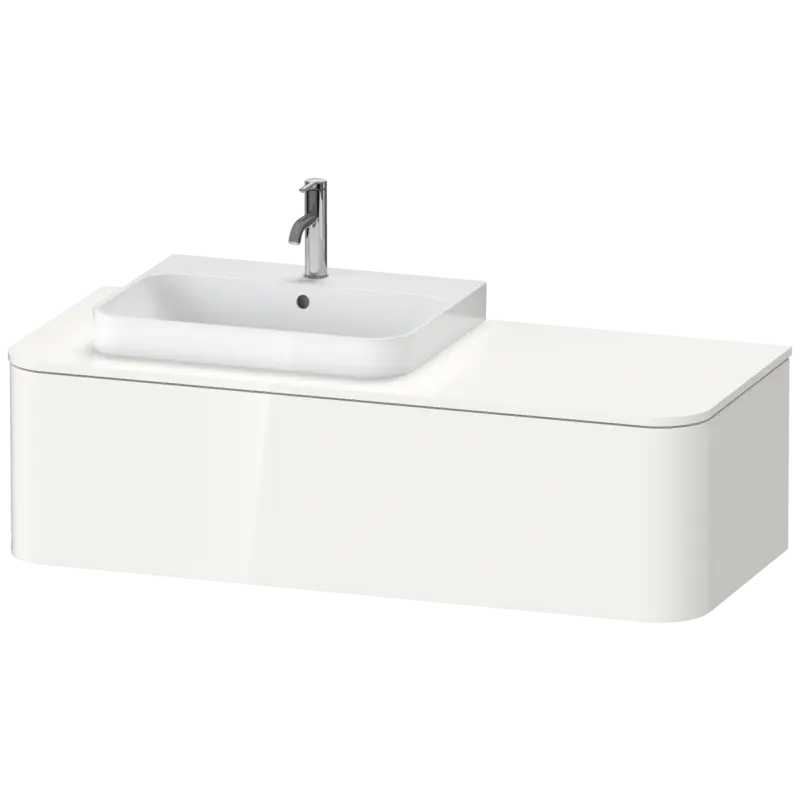 Duravit Happy D.2 51" x 14" x 22" White High Gloss One Drawer Wall-Mount Vanity Unit (HP4942L2222)
