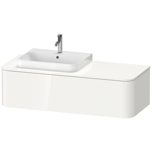 Duravit Happy D.2 51" x 14" x 22" White High Gloss One Drawer Wall-Mount Vanity Unit (HP4942L2222)