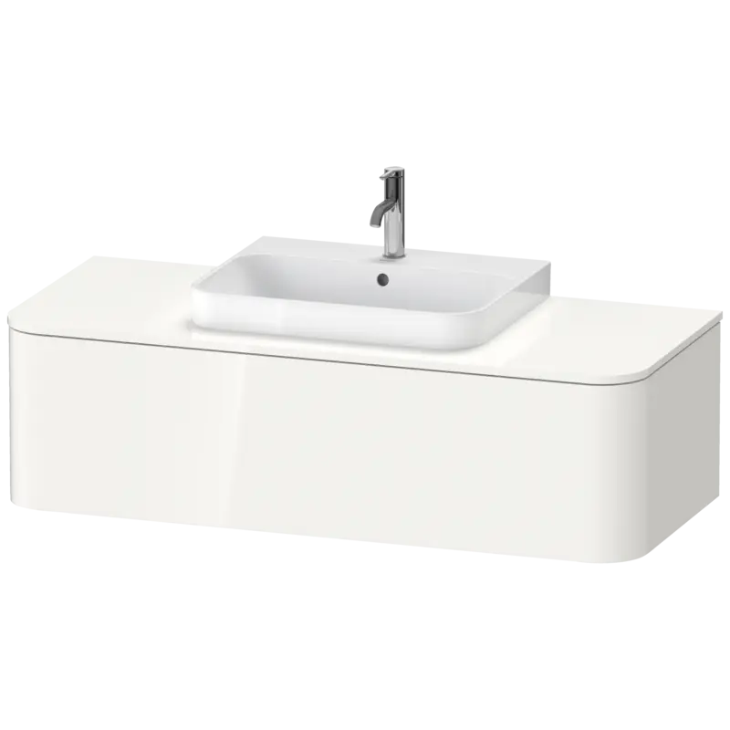 Duravit Happy D.2 51" x 14" x 22" White High Gloss One Drawer Wall-Mount Vanity Unit (HP4942M2222)