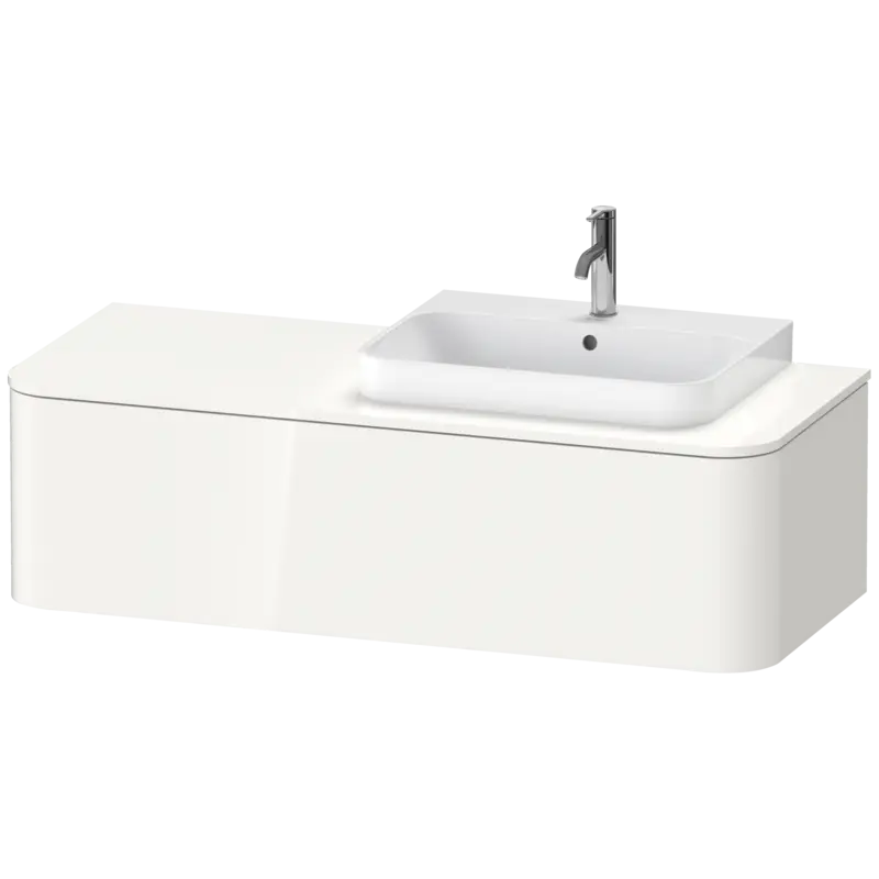 Duravit Happy D.2 51" x 14" x 22" White High Gloss One Drawer Wall-Mount Vanity Unit (HP4942R2222)